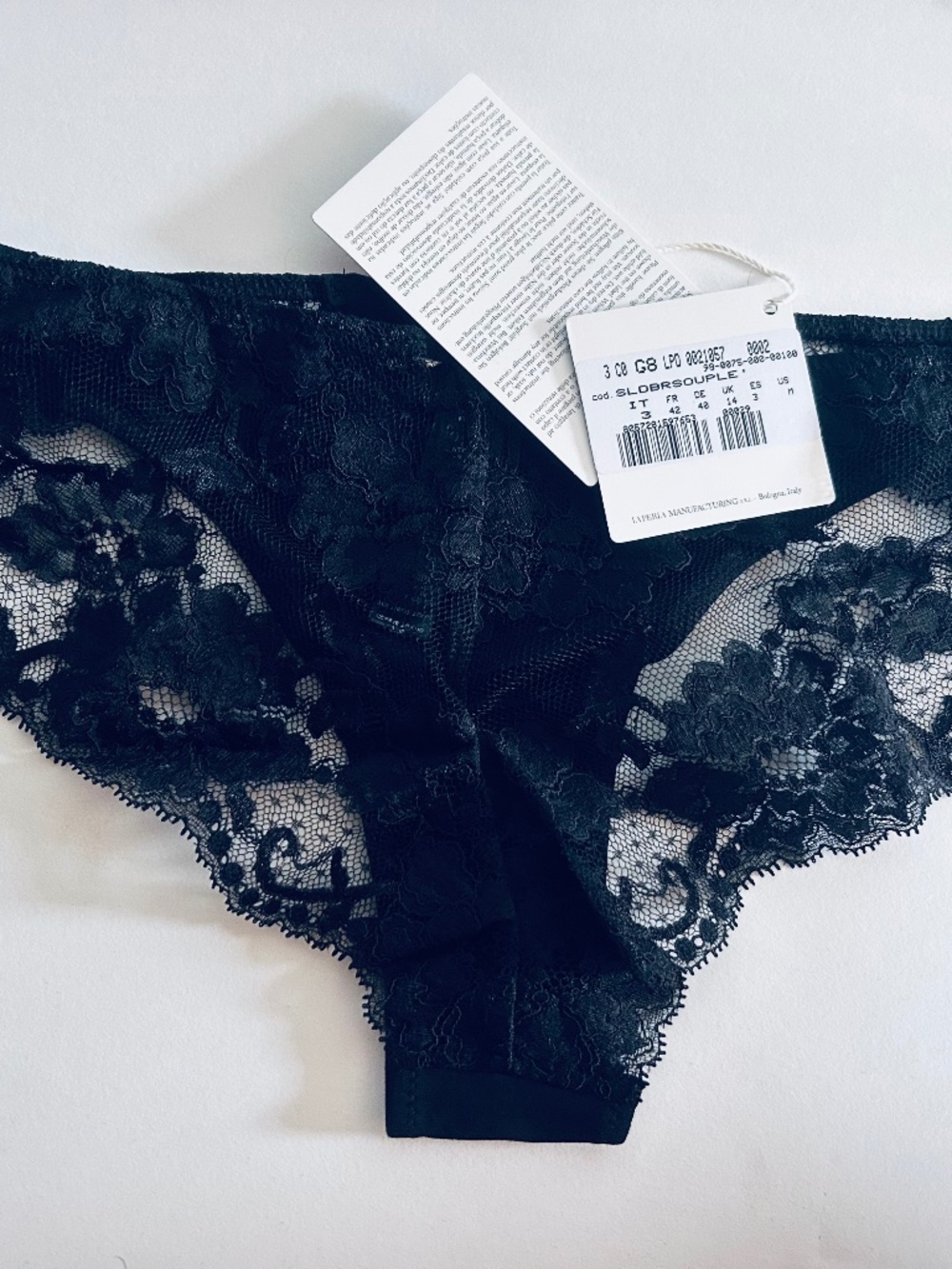 La Perla Souple Lace Trim Brazilian Panty. NWT MED
